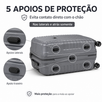 [LEVE 2 PAGUE 1] Mala de Viagem Travel em ABS com Rodinhas 360° Alça Ajustável e Fechamento com Senha