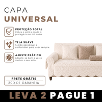 [Leve 2 e Pague 1] Capa Universal para Sofá 100% Algodão (Design Único!) + BRINDES: 2 Almofadas.